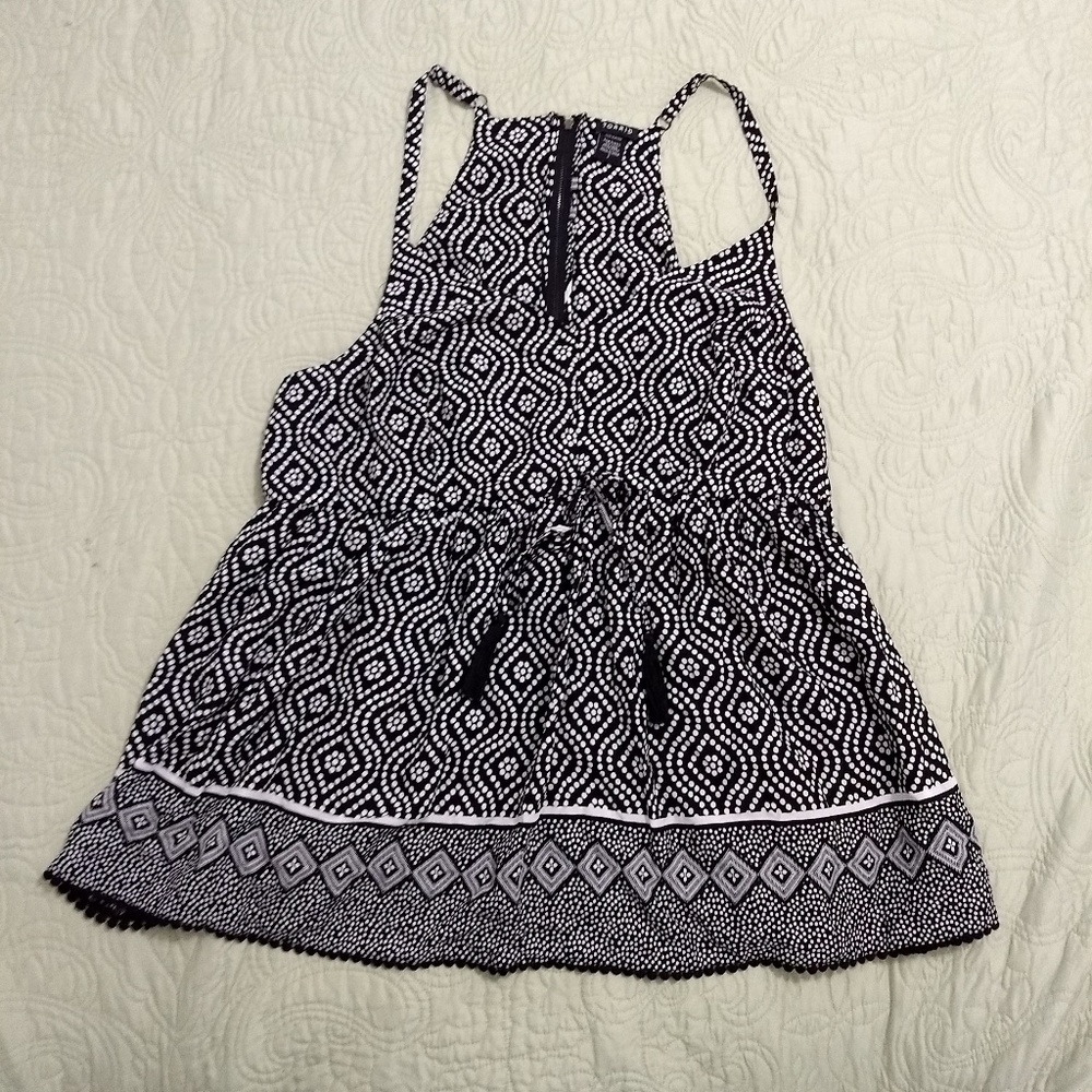 Torrid black white tribal inspired tank top